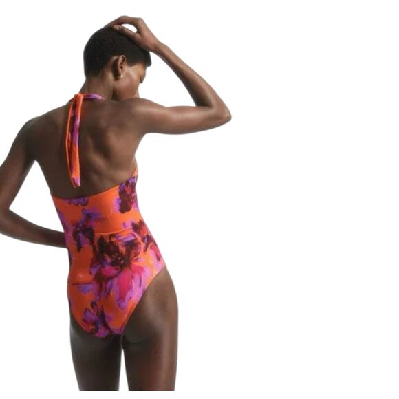 COS Size 4 Reversible Printed Plunge Swim Suit One Piece NWOT - Picture 6 of 8